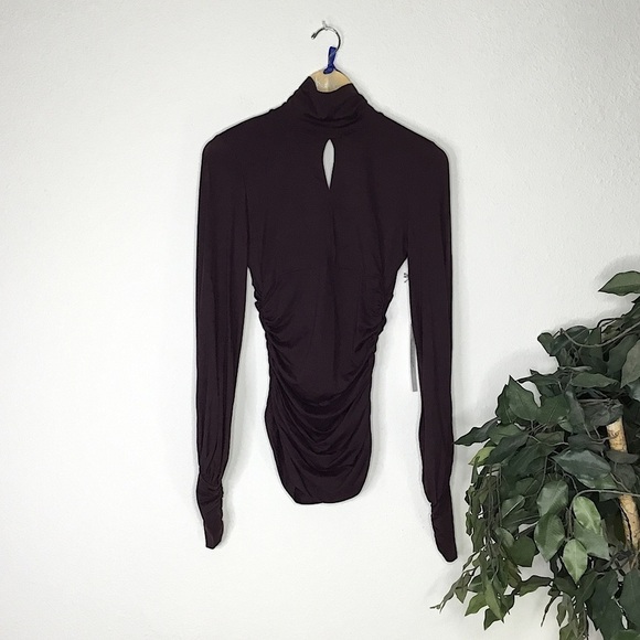 NWT Susana Monaco High Neck Long Sleeve Top - Picture 1 of 7